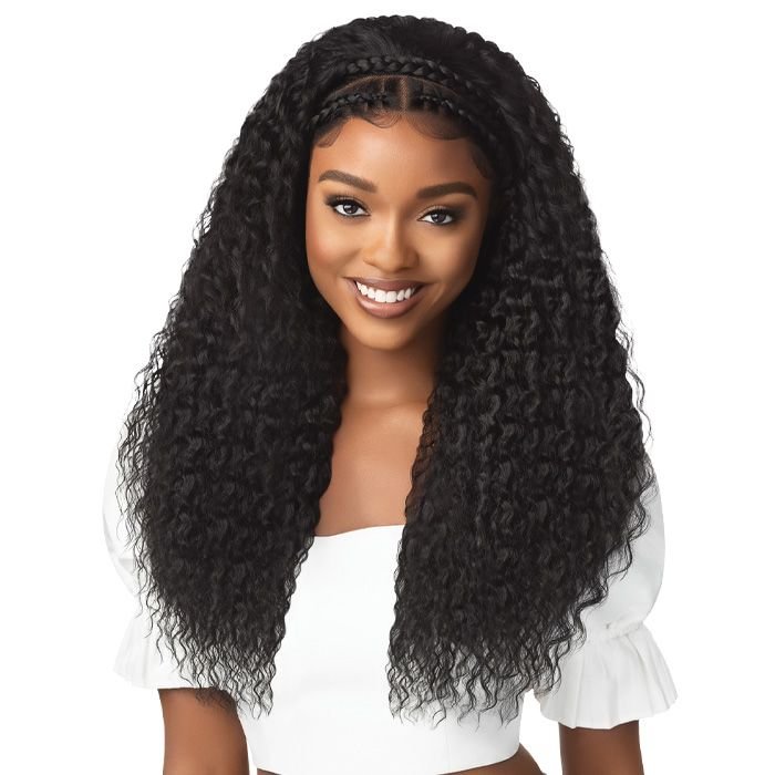 Outre Synthetic Pre-Braided 13" x 2" Lace Frontal Wig - Halo Stitch Braid 26"