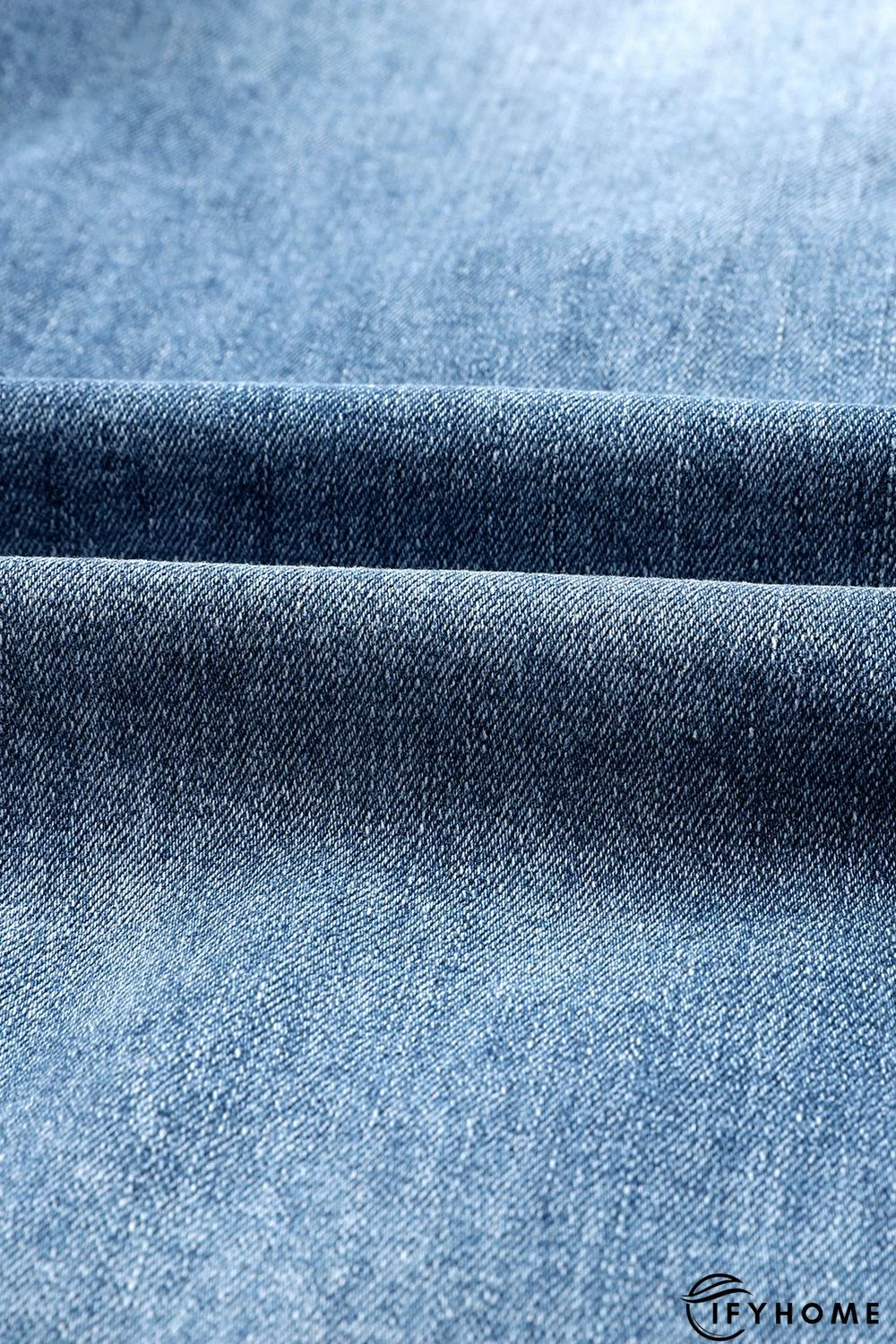 Blue Plus Size Distressed Slit Vintage Jeans | IFYHOME