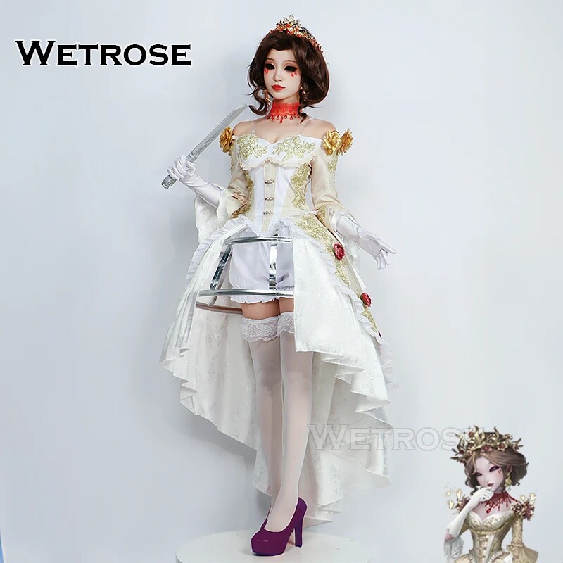 [Wetrose] Bloodbath Bloody Queen Mary Identity V Gothic Victoria Dress Cosplay Costume Wig Full Set