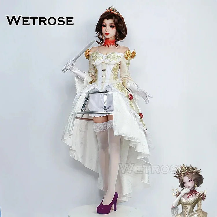 【Wetrose】Bloodbath Bloody Queen Mary Identity V Gothic Victoria Dress Cosplay Costume Wig Full Set   Wetrose Cosplay