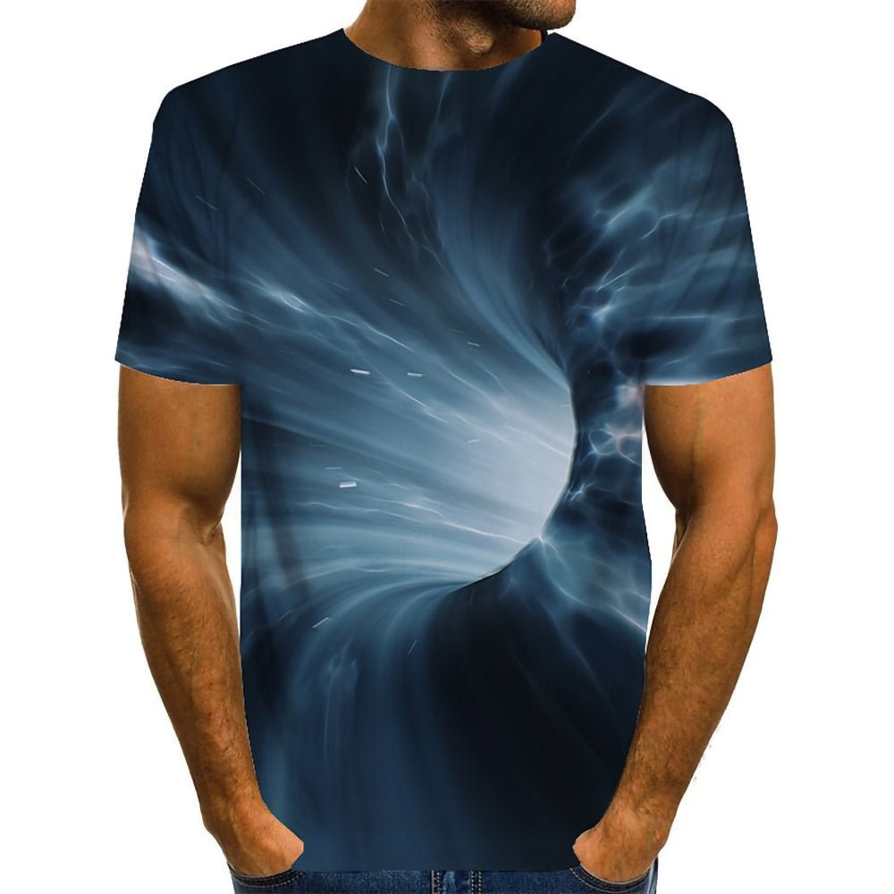 3D Graphic Short Sleeve Shirts Optical Illusion