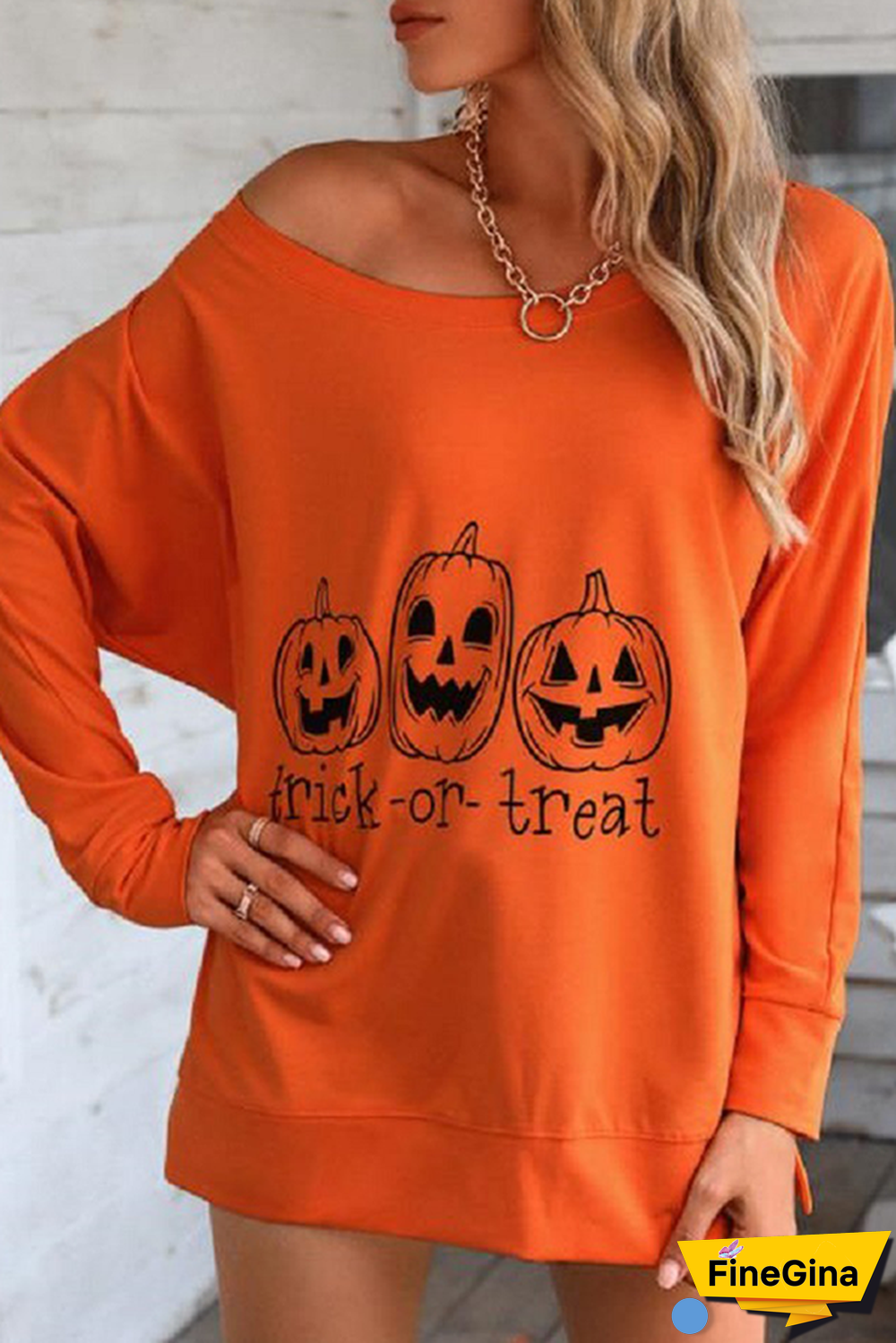 Street Print Split Joint Slit Tops