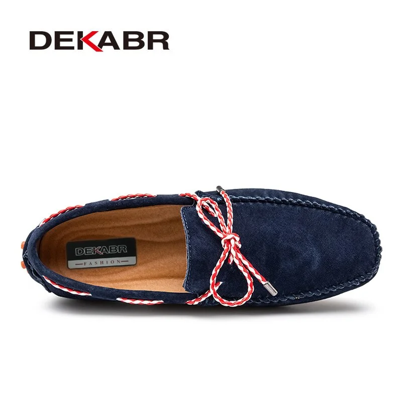 DEKABR Size 38~47 Genuine Leather Loafers Hot Sale Driving Shoes Fashion Casual Shoes Original Design Summer Flats Moccasins Men