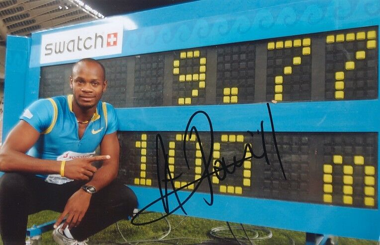 Asafa Powell autograph 5x7