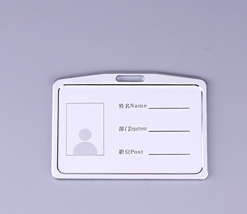 Unisex Metal Card Holder for Work Name Badge Holder with Lanyard Business Work Card Name Case for ID Bank Credit Card