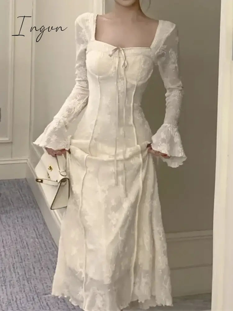 Elegant And Chic Women Casual Solid Party Dress Vintage A-Line Birthday Prom Vestidos Female