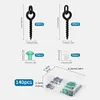 140pcs Carp Fishing Accessories Carp Fishing Boilie Screw Fishing Beads Stopper