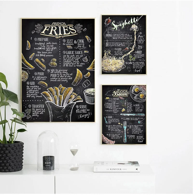 Hamburger hot dog fast food wall art kitchen cafe home Nursery Kids Room HD quality posters Art Decor canvas painting M651