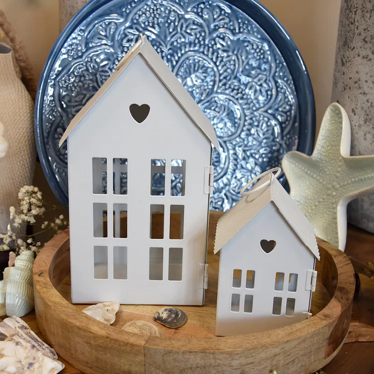 Large White Townhouse Lantern