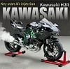 【Genuine】1:6 H2R motorcycle model with engine startup, throttle control, and exhaust spray simulation, ideal gift for men