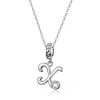  Vintage Letter A to Z Pendant Necklace 925 Sterling Silver 