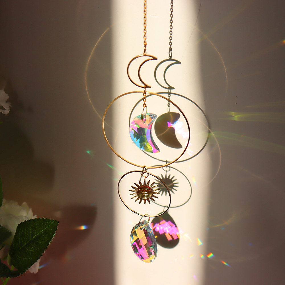 

Star Moon - Art Crystal Suncatcher, 501 Original