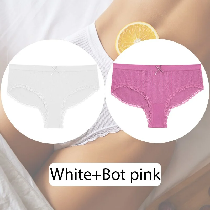 FINETOO Women Seamless Briefs 3D Jacquard Panties Low Waist Bow Underwear M-2XL Female Underpants Soft Ladies Panty Lingerie New