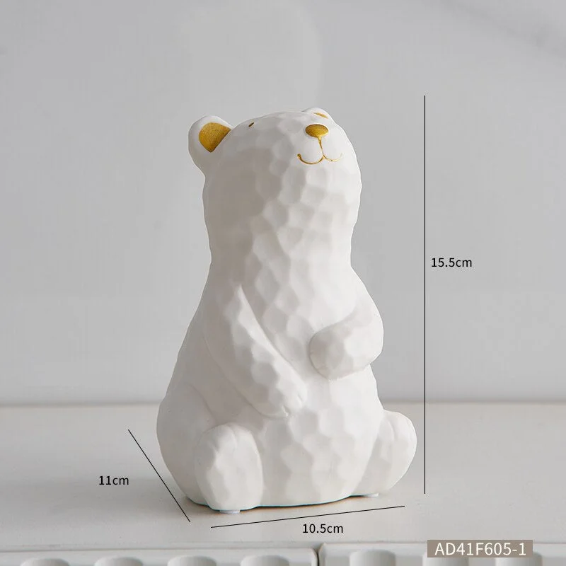 Ceramic Sculpture Home Decoration Accessories Modern Animal Model Statues for Decoration Living Room Table Decoration Gifts