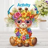 (US Local)Acrylic Shaking Head Animal Diamond Painting Desktop Decorations (Giraffe)