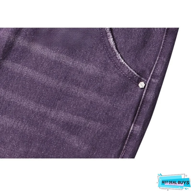 Macaron Inspired Washed Wide Leg Jeans