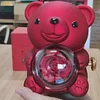 Eternal Rose Bear Jewelry Box with Necklace