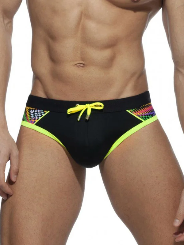 Ethnic Colorful Patchwork Print Trunks