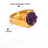 Chic Natural Stones Golden Rings