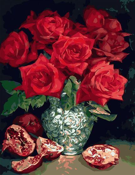 

Beautiful Pomegranate Roses – Paint By Numbers - 40*50CM, 501 Original
