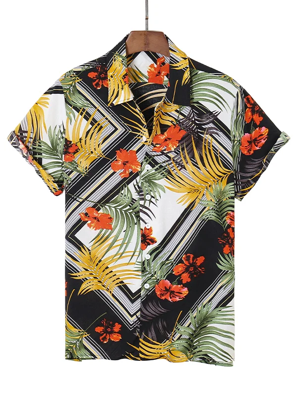 Vacation Casual Vintage Print Shirt