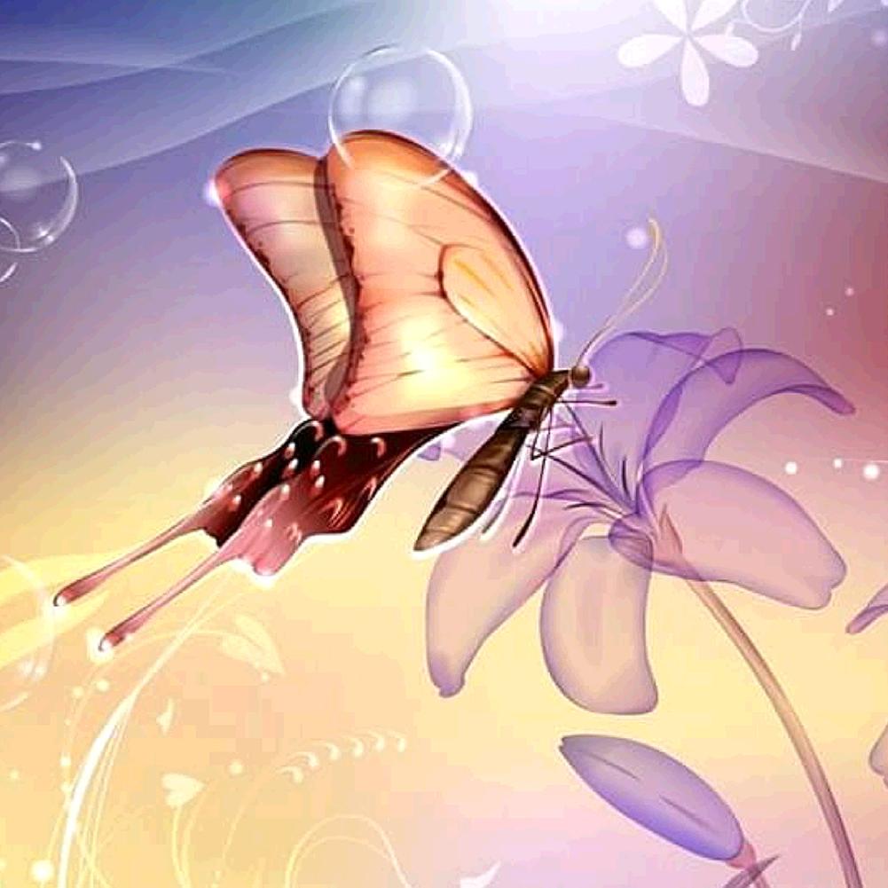 

Butterfly - Round Drill Diamond Painting - 30x30cm, 501 Original