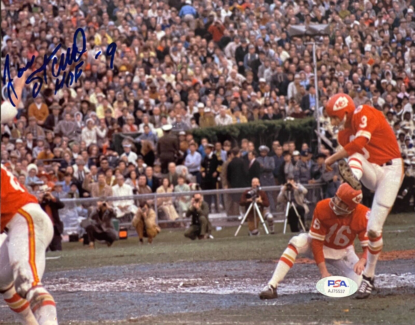 Jan Stenerud Signed Autographed Kansas City Chiefs 8x10 Photo Poster painting Psa/Dna