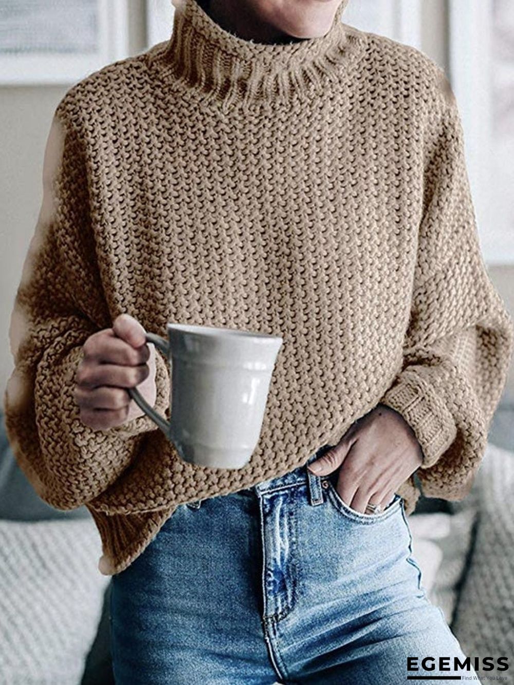 Autumn and Winter New Knitwear Women's Turtleneck Pullover | EGEMISS