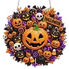 Pumpkins and Skulls DIY Acrylic 5D Crystal Diamond Gem Art Hanging Ornament