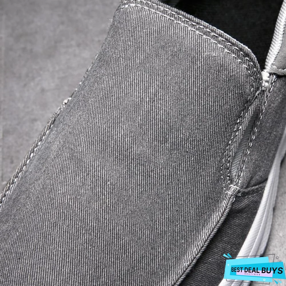 Men Canvas Casual Breathable Footwear Plus Size Flat Shoes