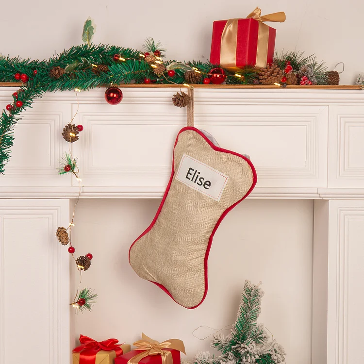 Custom 1 Name Christmas Stockings Ornaments Personalized Christmas Gifts for Family Friends