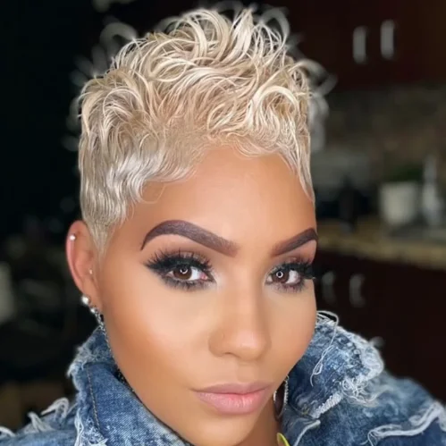 2023 hot sale short full lace wig bangs wig