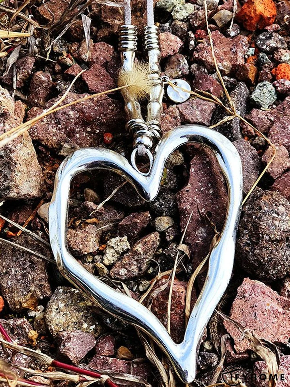 Western Vintage Heart Beaded Leather Rope Necklace Sweater Chain Boho Ethnic Jewelry | IFYHOME