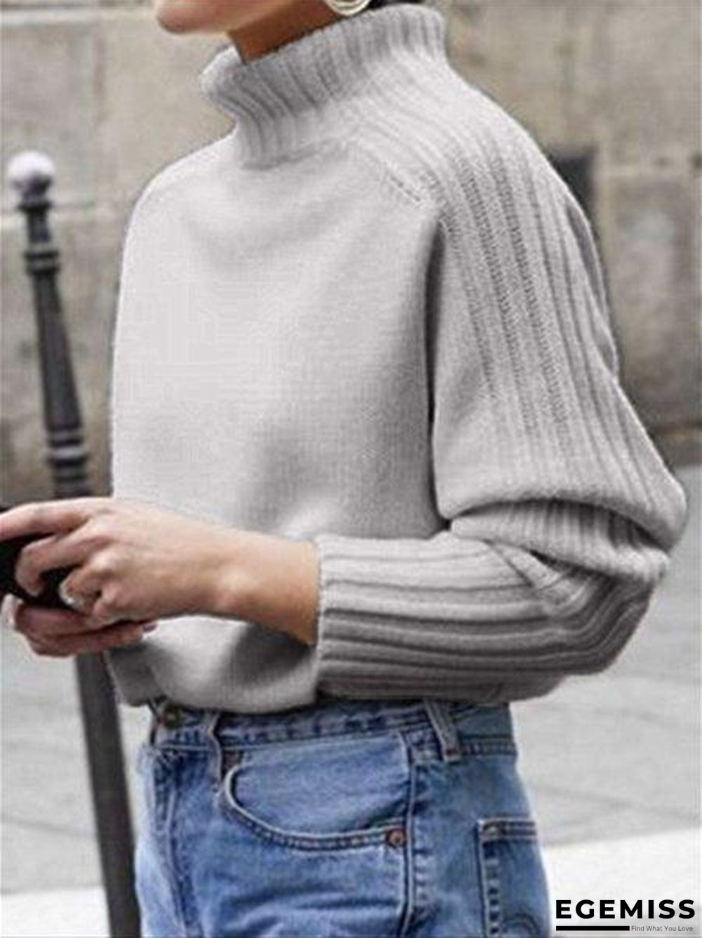 Autumn Winter Casual Basic Daily Turtleneck Knitted Sweater | EGEMISS