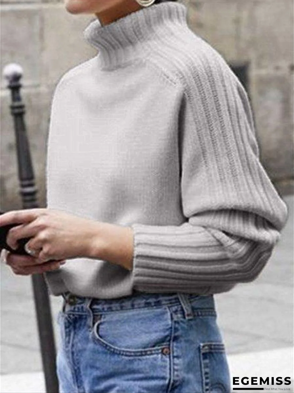 Autumn Winter Casual Basic Daily Turtleneck Knitted Sweater | EGEMISS