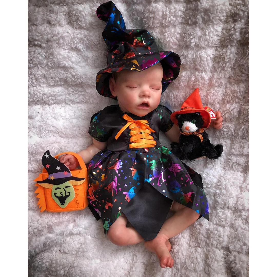 [🎃Halloween Sale] 17'' Truly Touch Real Reborn Baby Sleeping Doll Named Vera