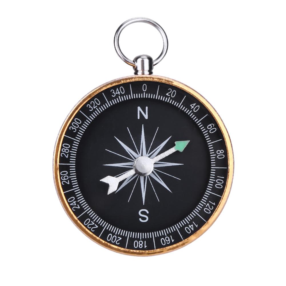 

Portable Outdoor Aluminum Camping Compass Keychain For Presents Gift Gold, 501 Original