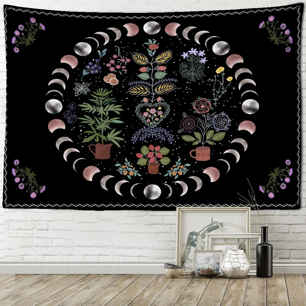 Customized Tapestry Boho Mandala Tapestries Witchcraft Wall Tapestry Print Your Photo Hippie Wall Hanging Blanket Tapestry