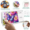 Butterfly Diamond Art Monthly Flip Tabletop Calendar January 2027 - December 2028 Small Desktop Calendar Planner 24 Months for Living Room Bedroom Office Desk Gift Giving