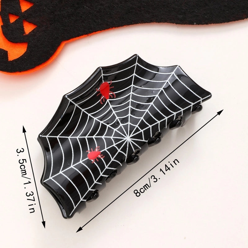 Halloween Minimalist Cool Style Women’s Spider Spider Web Acetic Acid Sheets Hair Claws