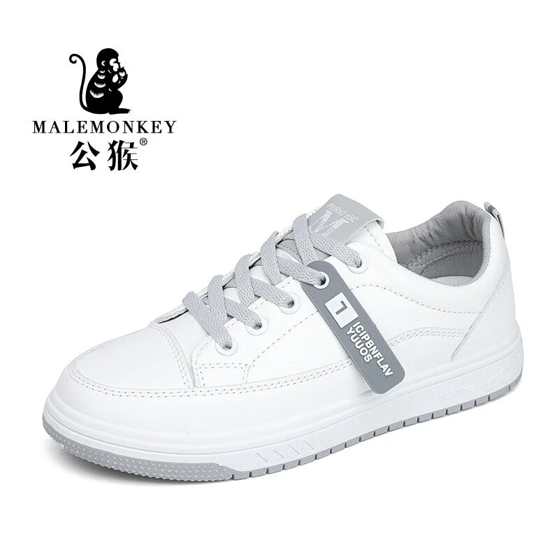 Casual White Shoes Women Flats 2021 Autumn Platform Sneakers Breathable Shoes Outdoor Sports Women Shoes Comfortable Lace Up