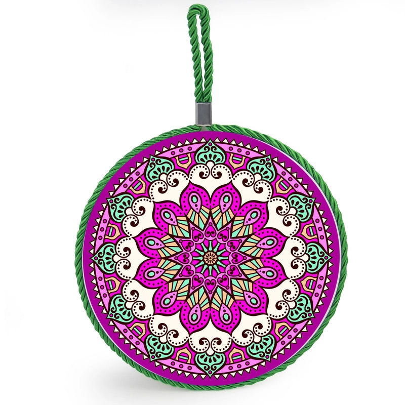 Factory Supply Thermal Transfer Printing 17cm Mandala Ceramic Heat Insulation Pot Mat Home Pot Mat European Style
