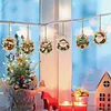 6pcs/set DIY Diamond Special Shape Pearl Art Hanging Wooden Christmas Tree Ornament Kit