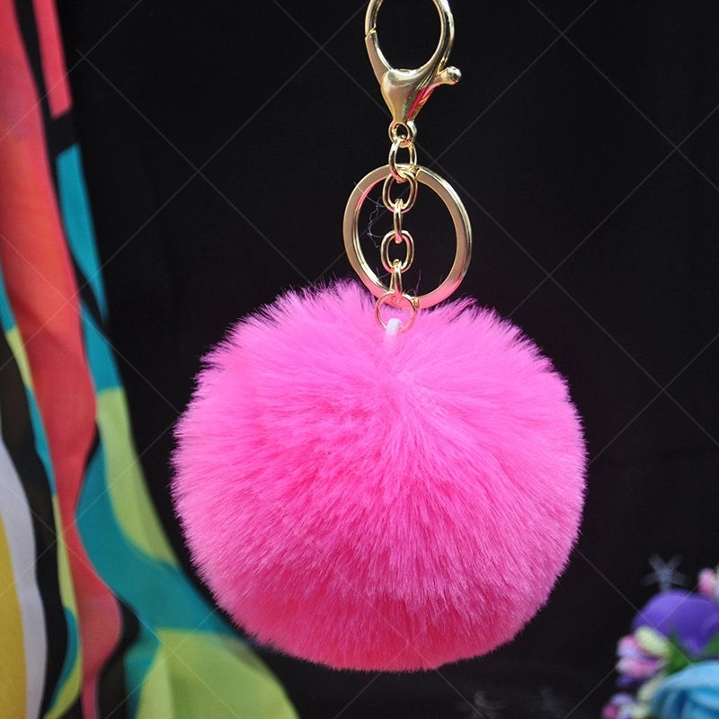 Cute Solid Color Alloy Cloth Women’s Keychain