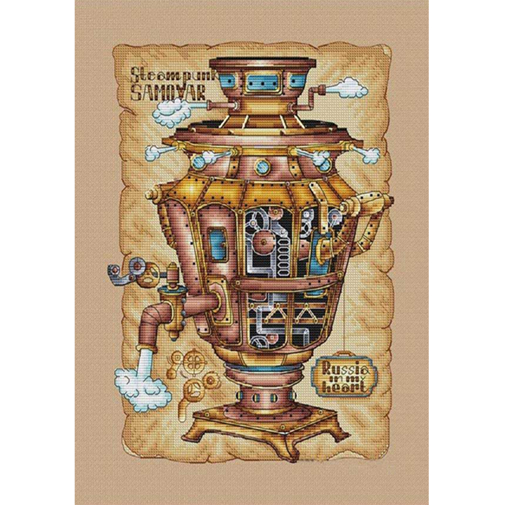 

Steampunk - 14CT Counted Cross Stitch - 30*45CM, 501 Original