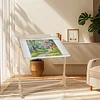 (US Only)Adjustable Height Wooden Embroidery Stand Cross Stitch Embroidery Frame (S)