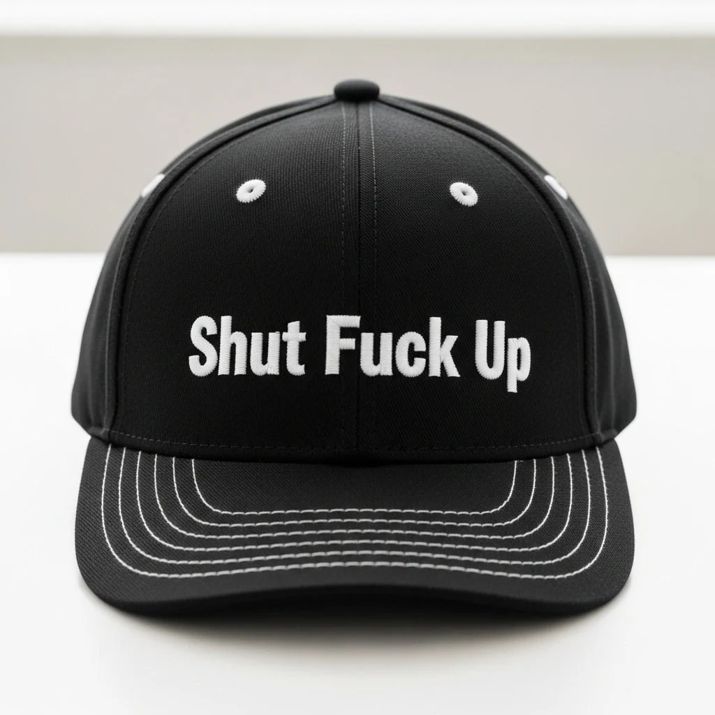 Unconventional Slogan Embroidered Caps