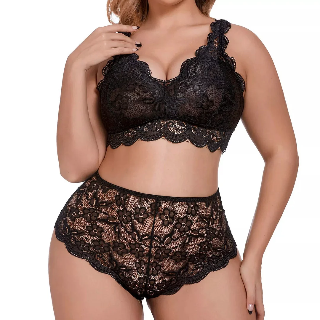 Plus Size Lingerie Sets Floral Lace Bridal Lingerie For Women