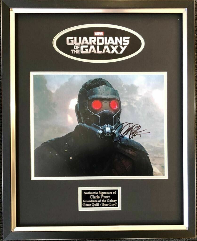 Chris Pratt Signed & FRAMED Photo Poster painting Genuine GUARDIANS OF THE GALAXY AFTAL COA