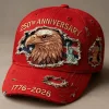 250th Anniversary American Eagle Cap &ndash; 1776-2026 Patriotic Hat With Statue Of Liberty And Liberty Bell Design by Inlyline